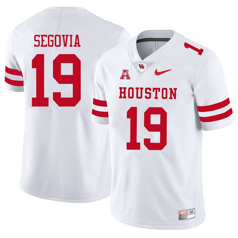 Men #19 Andrew Segovia Houston Cougars College Football Jerseys Sale-White